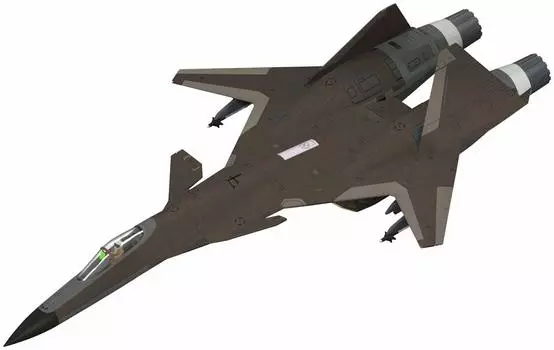 Модели серии Tsuya ACE COMBAT Общая длина 165 мм Масштабная пластиковая модель ADFX-01(Для издания) приблизительно. 1/144 коричневый