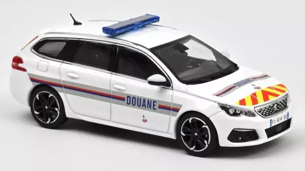 Modelino SCALA CON Peugeot compatible 308 SW 2018 Duan Red Yellow Stripe NOREV NV473942 & 143