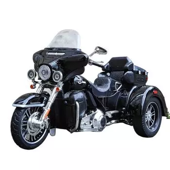 Моделирование 1/9 сплава Harley Davidson Tricycle Модель мотоцикла Украшение 1/9-Size:19.5*10*11cm чёрный