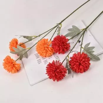 Моделирование 3 головки хризантемы своими руками свадебное украшение дома искусственные цветы белый