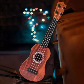 Моделирование 4-струнной укулеле сопрано, регулируемая игрушка для раннего образования для начинающих