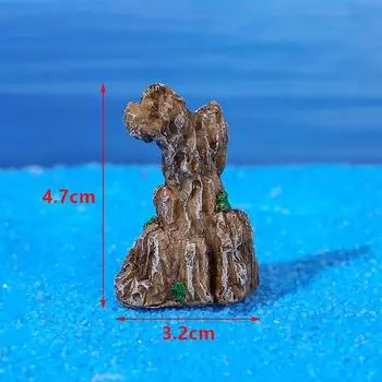 Моделирование аквариума с камнями, дельфинами, украшениями из смолы для аквариума, аксессуарами для рабочего стола, микро-ландшафтными украшениями A6