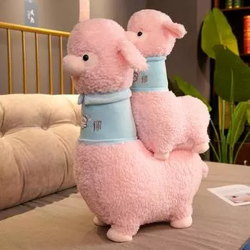 Моделирование альпака куклы овцы куклы дети девочки спящая подушка плюшевая игрушка тряпичная кукла подарок 50cm