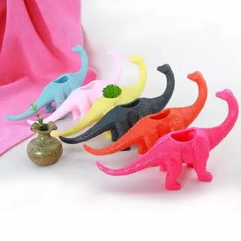 Моделирование Брахиозавра Мини-Суккуленты Растение Настольный Бонсай Цветочный Горшок Плантатор серый