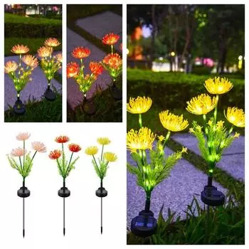 Моделирование цветов Солнечный свет через берег Цветочные светильники Лампа для ландшафтного газона Двор розовый