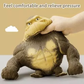 Моделирование Горилла Сжимающая игрушка Тревога Снятие стресса Обезьянка Щипок Сенсорная игрушка Дети коричневый