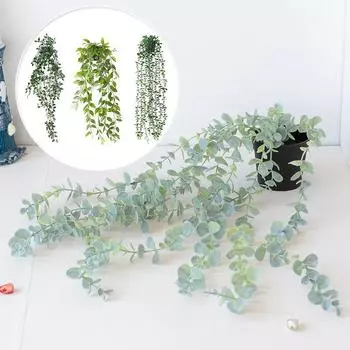 Моделирование Искусственные лианы Виноградные лозы Настенные украшения Ротанги Украшения для дома и сада Зелень Растения Зеленые листья