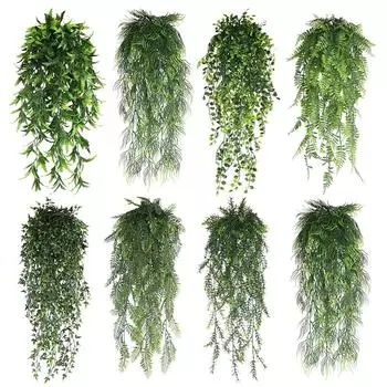 Моделирование искусственных лоз, настенное украшение для дома и сада, растения из ротанга, зелень, зеленые листья