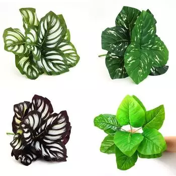 Моделирование капли воды Авалокитешвара Маленький пучок Моделирование зеленого растения Растения в горшках Домашний офис Ландшафтное украшение Dripping Guanyin зелёный