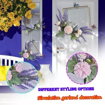 Моделирование кованого железа цветок растение гирлянда дома настенное украшение