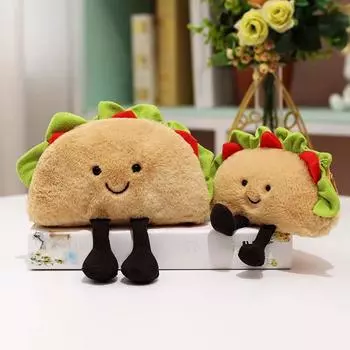 Моделирование мультфильм Мексика Тако Плюшевые игрушки Мягкая подушка для чая с пузырьками Мягкий фруктовый напиток Кукла Диванная подушка Подарок на день рождения Подарок 15cm