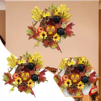 Моделирование осенней гирлянды для украшения двери, подвеска для украшения дома и улицы