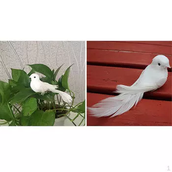 Моделирование пернатых пенопластов с длинным хвостом, голуби, птицы, статуя, белая садовая скульптура, украшения для дома