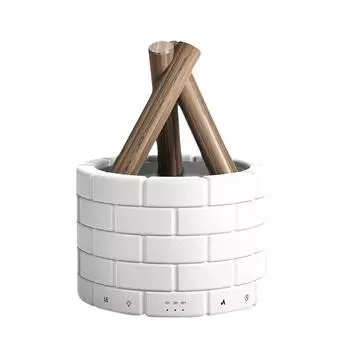 Моделирование пламени увлажнителя воздуха Модернизированный аппарат для ароматерапии с пламенем для дома и спальни Распылитель One Size белый