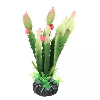 Моделирование Пластиковый Кактус Растение Террариум Рептилии Места Обитания Украшения Домашний Декор