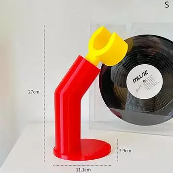 Моделирование Подставка для наушников Компьютер Вешалка для наушников Фигурки Настольные Креативные подставки Полки Аксессуары Миниатюры Декор Изделия ручной работы 11.1*7.9*27cm