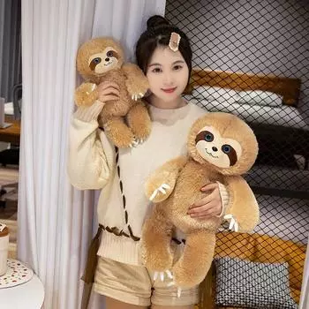 Моделирование пушистый пухлый ленивец плюшевые куклы милые мягкие игрушки кавайные мягкие реалистичные детские игрушки для девочек мальчиков подарки деко 35cm