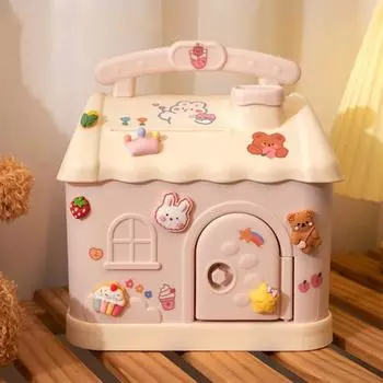 Моделирование умный банкомат копилка игрушки пароль отпечаток пальца копилка детские подарки Red House Fingerprint Battery