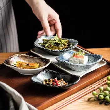 Моделирование устриц Керамическая миска Креативный ресторан Приправы Закуски Посуда Кухонная утварь Аксессуары Украшение стола Посуда