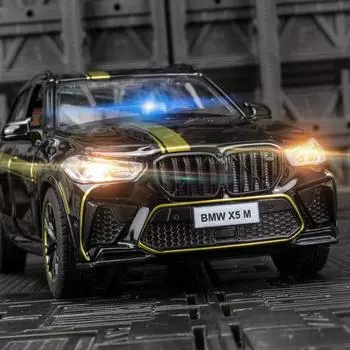 Моделирование X5M сплава модель автомобиля украшения акустооптический трехдверный Huili купе беговая игрушечная машина подарок чёрный