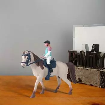 Моделирование животных лошадь подарок игрушка из синтетической смолы детские поделки украшения для дома серый