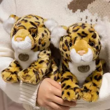 Моделирование зверя леопарда плюшевые игрушки мягкие чучела реальных животных куклы младенца высокого качества модель гепарда украшение комнаты подарок 8cm