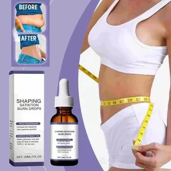 Моделирующее укрепляющее массажное масло Satiety Burner Drops для мужчин и женщин, капли для ускорения метаболизма, скульптурирующее укрепляющее масло для кожи, массажное масло, 30 мл/1 жидкая унция One Size белый