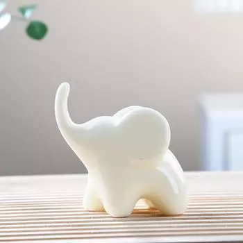 Modern Art Simulated Elephant Figurines Ornaments Animal Feng Shui Decor Office Accessories