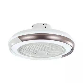 modern circular Fan with light LED ceiling light bedroom and dining room lighting fixtures Mute remote control three color fan 220V кофейный