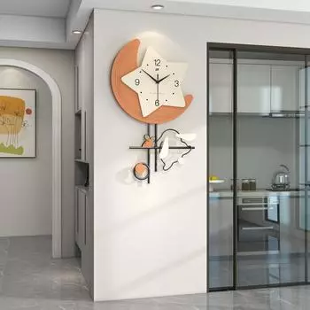 Современные часы для гостиной, простые модные, персонализированные, креативные, настенные часы, украшение для входа в дом