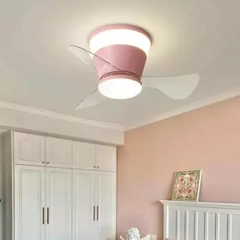 Modern LED Ceiling Fan Light Balcony Hallway Bedroom Dining Room Variable Frequency Ceiling Fan with Light серый