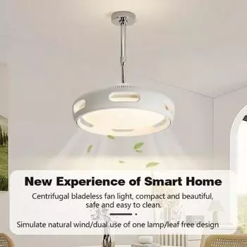 Modern LED Ceiling Fan Lights Leaf Less Remote Control Dimming Home Lights Bedrooms Living Rooms Dining Rooms Electric Fans AC110v