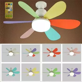 Modern LED Ceiling Fans 30W Chandelier Ceiling Fan Remote Control Indoor Ceiling Fanlight 3 Fan Speeds for Living Room Kitchen белый