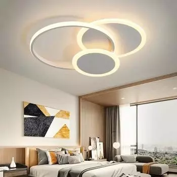Modern LED Ceiling Lamp for Living Dining Room Study Aisle Bedroom Ceiling Chandelier Home Decor Indoor Lighting Fixture Lustre Warm white(no RC)