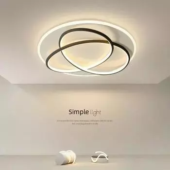 Modern LED Ceiling Lamp for Living Dining Room Study Balcony Bedroom Ceiling Chandelier Indoor Decor Lighting Fixture Luster Cold White(No RC)