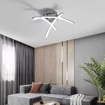 Modern LED Ceiling Light, 21 Watt Ceiling Light with Fork Finish for Living Room, Bedroom, Staircase, Hallway White Light