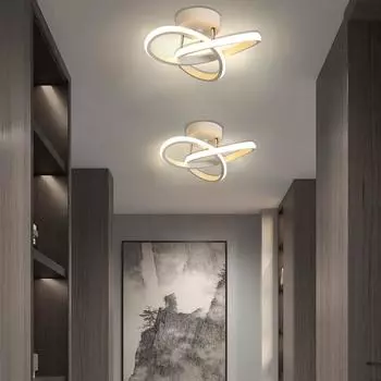 Modern LED Corridor Ceiling Light Line Lamps Aisle Stair Balcony Entrance Hotel Hallway Cloakroom Bar Indoor Led Lighting Lustre Cool white-No RC