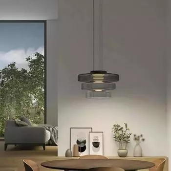 Современные светодиодные стеклянные люстры в стиле лофт, искусство, творчество, ресторан, спальня, гостиная, бар, подвесные светильники, итальянское украшение для дома Warm light