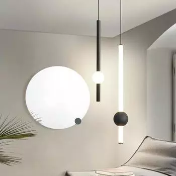 Modern Led Hanging Lights Pendant Lamp Lighting Iron Restaurant Ceiling Light Dining Room Bedroom Office Bar Hotel Decor WJ11