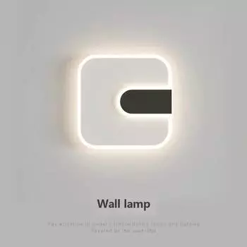 Modern LED Round Square Wall Lamp Minimalist White Black For Bedroom Bedside Living Room Indoor Home Decoratioan Light Fixture Tricolor White