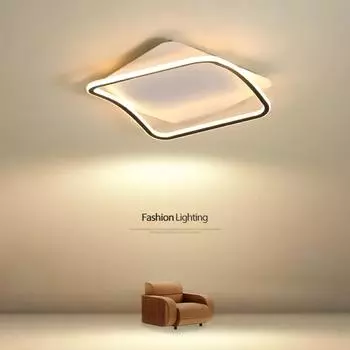 Modern LED Simple Ceiling Lamp For Living Dining Room Bedroom Study Restaurant Cloakroom Hall Home Decor Lighting Fixture Lustre Cold White(no RC)