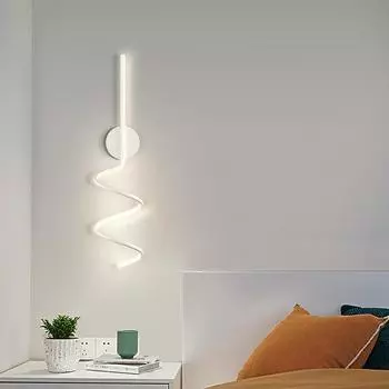 Modern LED Wall Lamp Bedside Lighting 50/70cm Spiral Line Light Living Room Bedroom Corridor Bar Home Decor Led Fixutre Lustre Cool White