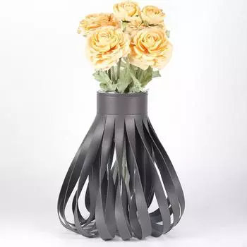 Modern Light Luxury Dancing Vase Model Room Home High-end Leather Flower Arrangement Flower Arrangement Decoration Hotel Living Room Decoration