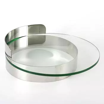 Современный светлый роскошный стеклянный металлический круглый поднос, скандинавский поднос для хранения фруктов, модель гостиничной виллы, украшения для комнаты
