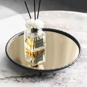 Современный легкий роскошный круглый металлический поднос модель спальни гардероб ароматерапия зеркало поднос для хранения украшения украшения