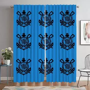 Modern Living Room Curtains 2 Pieces Corinthians Blackout Curtain Home Interior Curtains for Camera Halloween Decoration Shades W50xH70cmx2pcs-CL