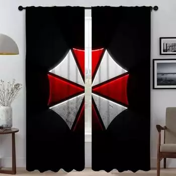 Modern Living Room Curtains 2 Pieces Umbrellas Tulle for Bedroom Window Curtain Shades Halloween Decoration Partition Kitchen W50xH70cmx2pcs-CL