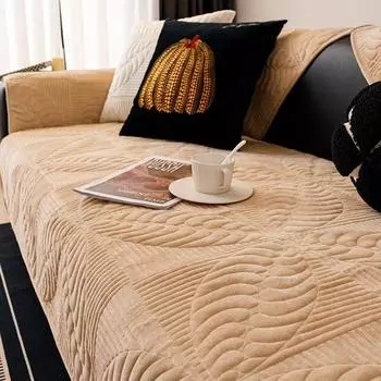 Modern Minimalist Sofa Cushions Thicken Non-Slip Plush Sofa Full Cover Towel Cloth Breathable Living Room Sofa Furniture Cover 70x70cm 1pcs