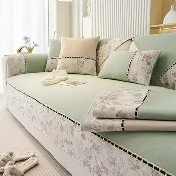 Modern Minimalist Style Chenille Sofa Cushions Four Season Universal New Anti Slip Cushion Sofa Cover Full Cover Sofa Towel 70x70cm 1pcs