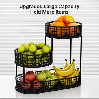 Modern Multi-Layer Fruit Stand Elegant Kitchen Snack Tray for Living Room Table